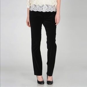 E39 For Eric Stretch Black Velveteen Pants Size 8